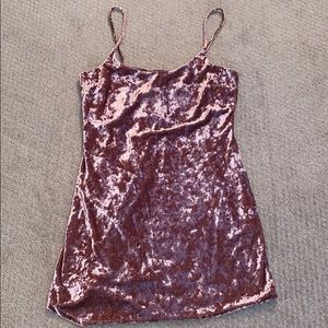 Blush Crushed Velvet Mini Dress